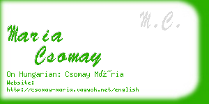 maria csomay business card